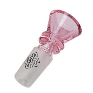 Karma Glass 14mm Ribbed Pink Bowl