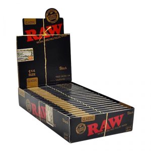 Raw Black Natural Unrefined Artisan Papers 1 1/4