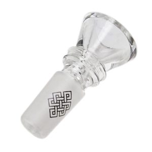 14mm Ribbed Cone Clear Bowl