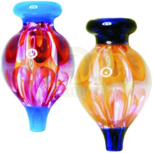 Glass Bubble Carb Cap - Fumed Floral