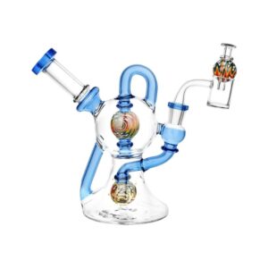 Pulsar 7" Top Down Recycler 14mm F Kit w/ Ball Cap (Blue)