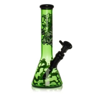 10'' Glow-in-the-Dark Smoking Skulls Water Pipe
