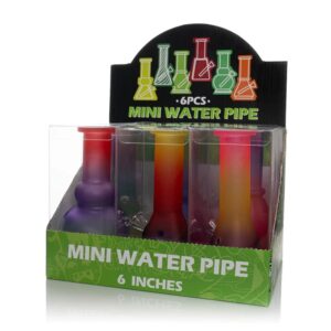 6" Matte Mini Glass Water Pipe Set (Assorted)